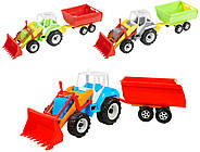 Іграшка машинка пластикова трактор Тігр, трактор з причепом , трактор навантажувач