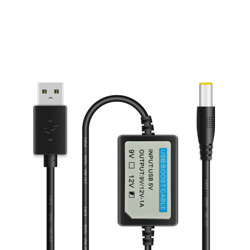 Кабель USB - DC Jack, стабілізатор/перетворювач підвищувальний DC-DC 5-12В 1А