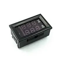 Цифровий вольтметр/амперметр 100В, 50A з шунтом - червоний/червоний, фото 4