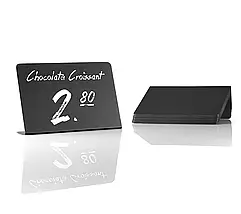 Табличка-цінник L 70*50 мм (10шт/уп), пластик для крейдяного маркера, Чорний крейдяний цінник (1039), фото 5