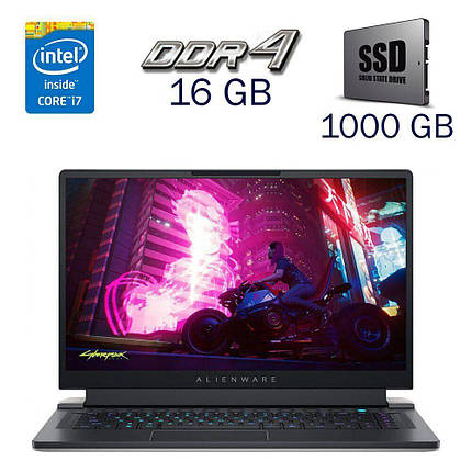 Ігровий ноутбук Б-клас Dell Alienware m15 R6/ 15.6" 1920x1080/ i7-11800H/ 16GB RAM/ 1000GB SSD/ RTX 3070 8GB, фото 1
