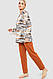 Піжама жіноча утеплена, колір молочно-коричневий, 219R004 M, фото 3