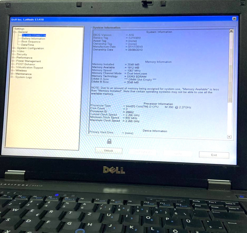 DELL Latitude E5410 (неукомплектований)