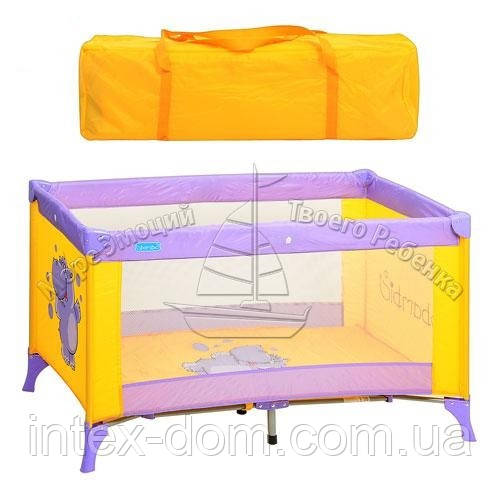 Манеж-ліжко Bambi (Metr+) М 1546 фіолетово-жовтий, фото 1