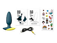 Анальна вібропробка Romp Bass Dark Green, силікон, що перезаряджається, макс. діаметр 3 див, фото 3