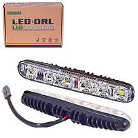 Фари дод./денного світла XS-006 DRL 16 6LED/4W/12V/пластик/190*26мм/ з поворотом 09480 (XS-006)