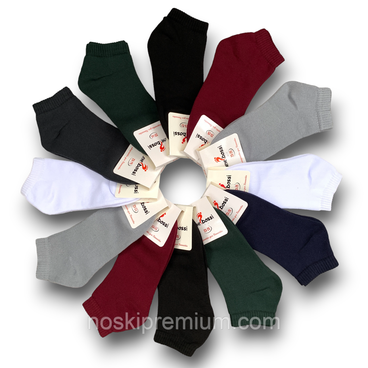 Шкарпетки жіночі махрові бавовна короткі ВженеBOSSі, розмір 36-40, асорті, 012800, фото 1