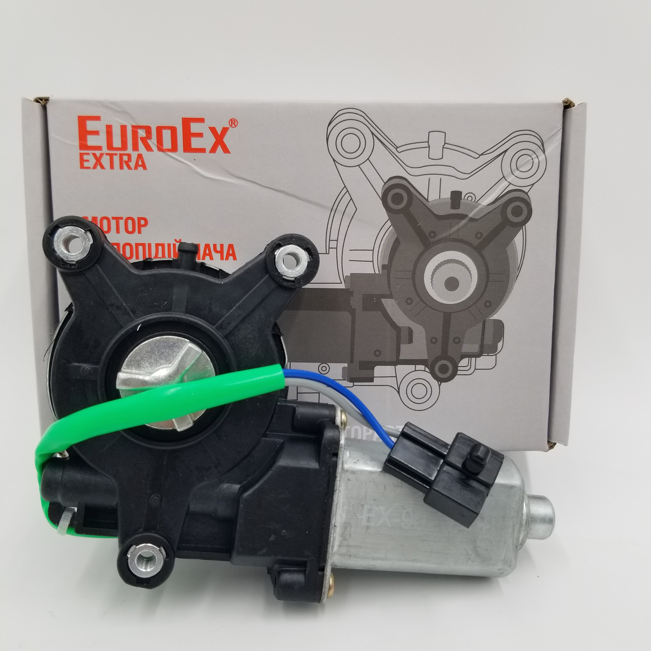 Мотор склопідйомника Ланос, Сенс лівий (трикутний) EuroEx Угорщина, фото 1