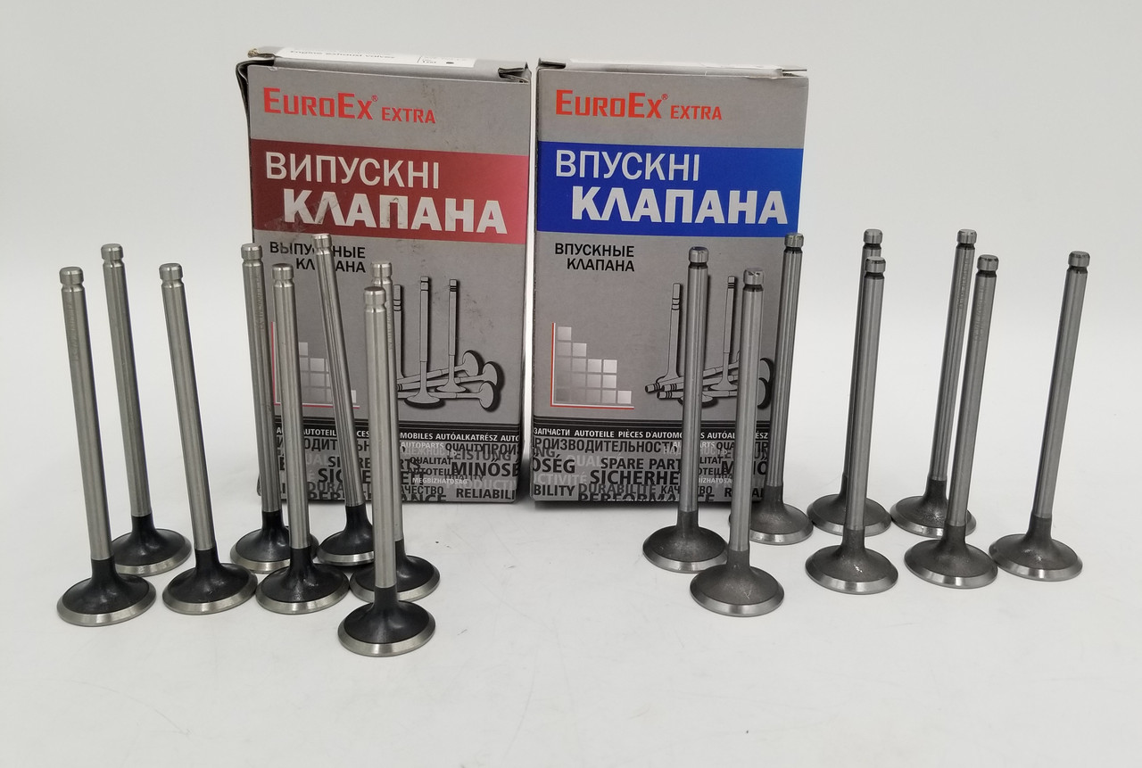 Комплект клапанів Авео. Лачетті 1.6 (впускні+випускні) EuroEx Угорщина, фото 1