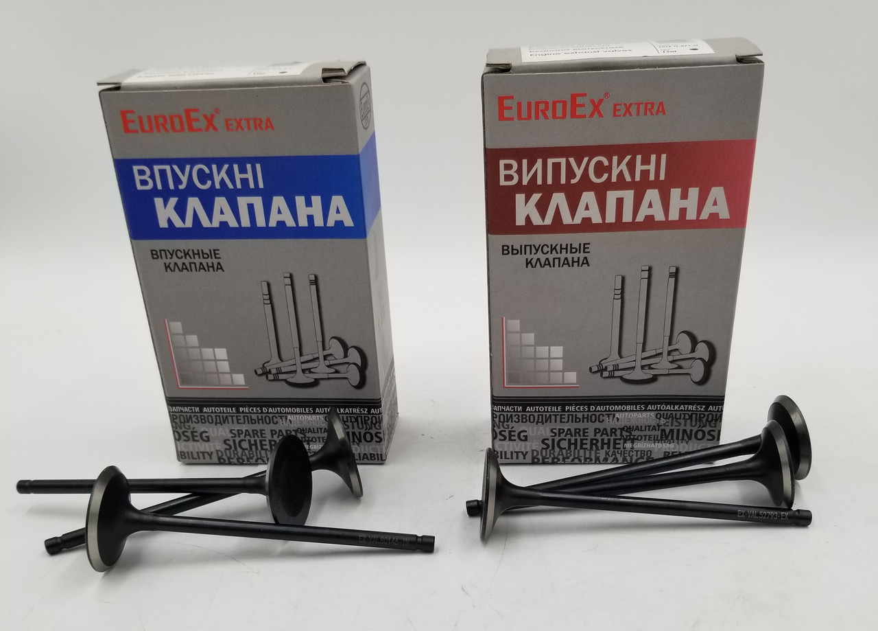 Комплект клапанів Матіз 0.8. (впускні+випускні) EuroEx Угорщина