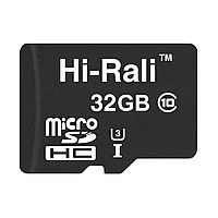 Карта Памяти Hi-Rali MicroSDHC 32gb UHS-3 10 Class Цвет Чёрный от магазина style & step