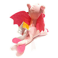 М'яка іграшка Дракончик, дракон, динозаврик, діно, рожевий, KinderToys, 30*25 см (00688-2), фото 3