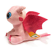 М'яка іграшка Дракончик, дракон, динозаврик, діно, рожевий, KinderToys, 30*25 см (00688-2), фото 4