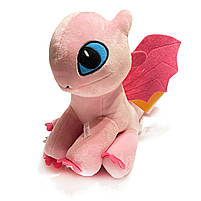 М'яка іграшка Дракончик, дракон, динозаврик, діно, рожевий, KinderToys, 30*25 см (00688-2), фото 5