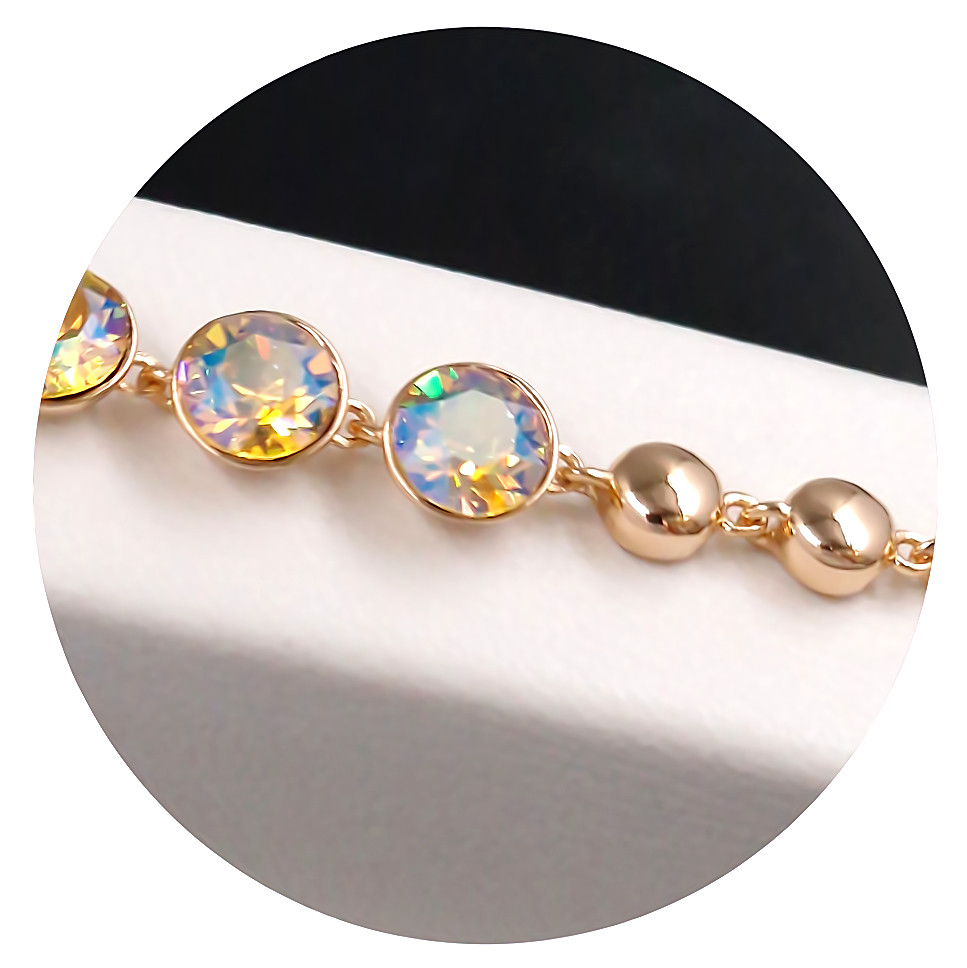 Браслет XР. Позолота 18К. Камені: Swarovski. Довжина: 17-20 см.