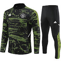 Детский футбольный костюм Манчестер Юнайтед Adidas 2023-2024 Black/Green Camo камуфляж 135-145 см (3519)