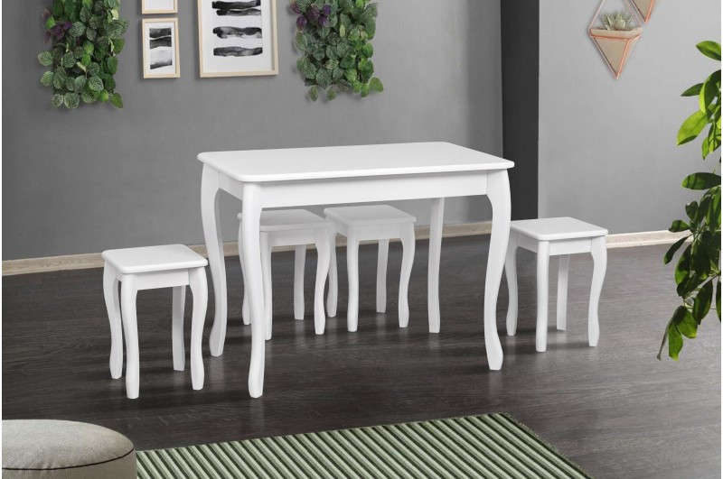 Стіл кухонний СМАРТ з бука, стільниця МДФ фарбована, фото 1