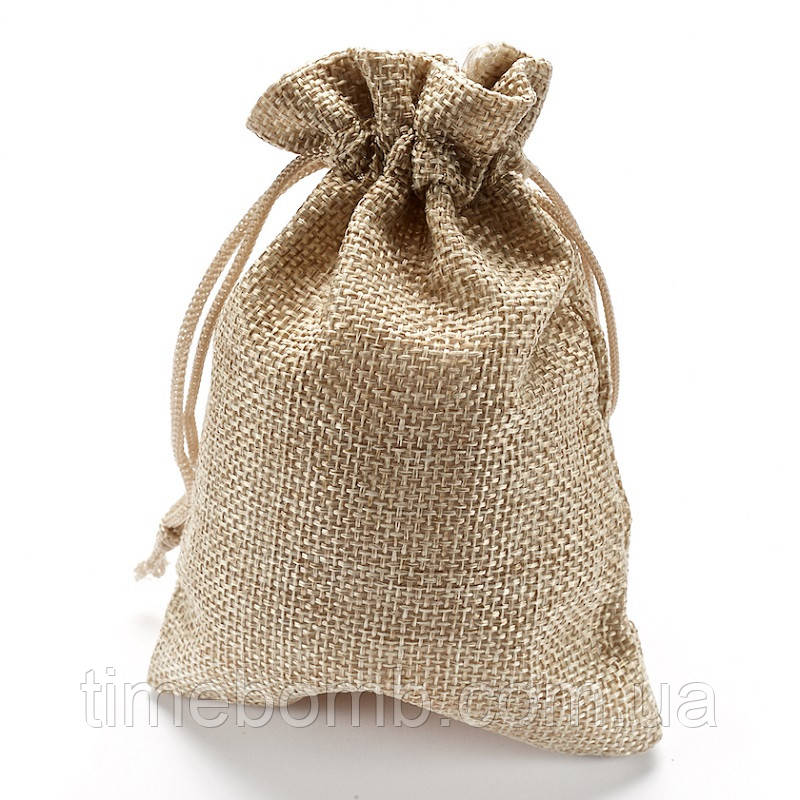Подарунковий мішечок джутовий 20 x 30 см. Колір натуральний