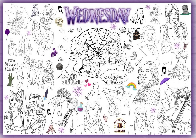 Набір для творчості Розмальовка Венздей 84х120 см