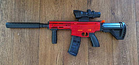 Дитячий іграшковий автомат із акумулятором 007A (стріляє м'якими кулями), фото 4