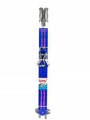 Набір лижний дитячий GORKA 70 см (лижі +кріплення+ палки) синій