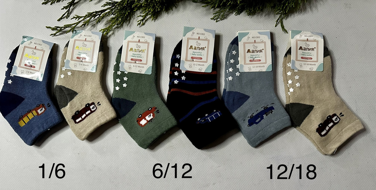Шкарпетки махрові з гальмами на хлопчика