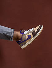 Кросівки nike air force 1 mini swoosh beige brown