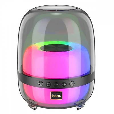 Портативна акустика Hoco BS58 Crystal colorful luminous black