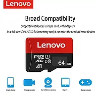 Карта памяти Lenovo microSD 64GB Ultra C10 100MB/s