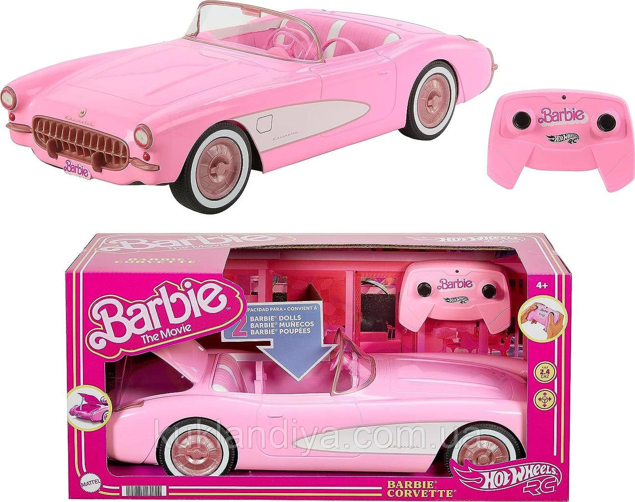 Корвет Кабріолет Барбі на дистанційному управлінні Hot Wheels RC Barbie The Movie Corvette, фото 1