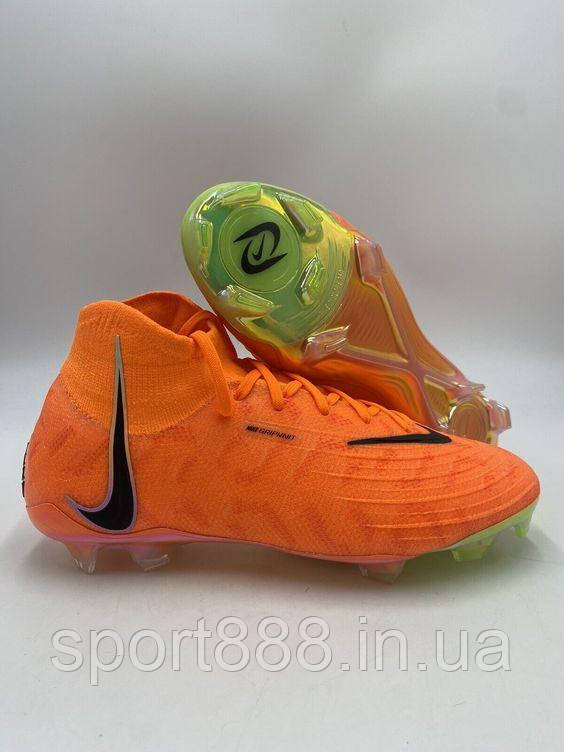 Eur36-45 футбольні Бутси Nike Phantom Luna Elite FG Orange помаранчеві