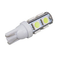 Светодиодная лампа AllLight T10 9 диодов 5050 W2,1x9,5d 12V WHITE