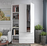 Шафа Гелар 2д + етажерка відкрита колір білий, фото 2