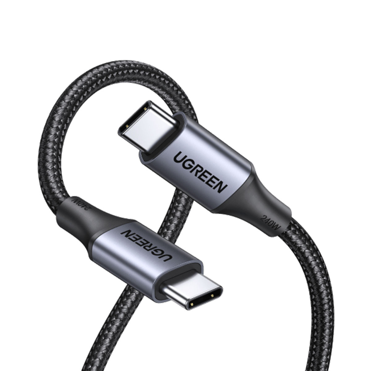 Кабель Ugreen 1м Type-C - Type-C, 240Вт PD 3.1, Thunderbolt, E-Marker - Чорний