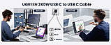 Кабель Ugreen 1м Type-C - Type-C, 240Вт PD 3.1, Thunderbolt, E-Marker - Чорний, фото 9