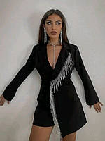 Ошатний вечірній комбінезон із бахромою