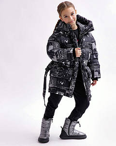 Дитяча зимова куртка на дівчинку DT-8359 чорний