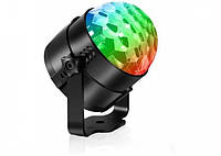 Светодиодный диско-шар Party Light RGB Led 3D лампа разноцветной подсветки для создания световых эффектов