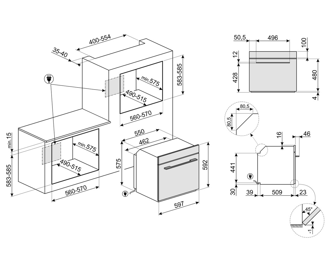 Электрический духовой шкаф Smeg SF6102TVS - фото 2 - id-p2024006355