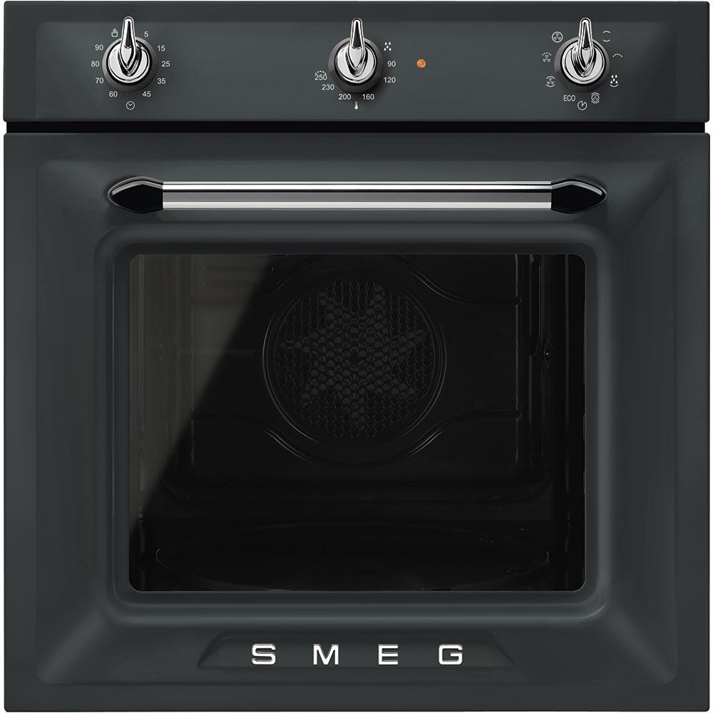 Электрический духовой шкаф с паровой очисткой Smeg SF6905NO1 матовый черный - фото 1 - id-p2024005370