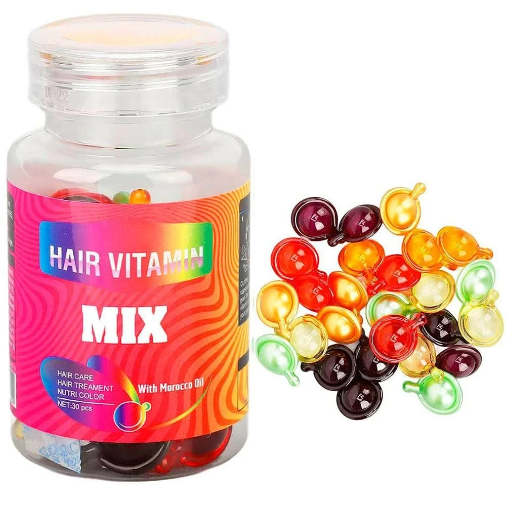 Вітаміни для волосся мікс Sevich Vitamin Mix, 30 шт / Вітамінні капсули з оліями для лікування та блиску волосся