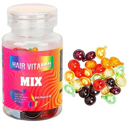 Вітаміни для волосся мікс Sevich Vitamin Mix, 30 шт / Вітамінні капсули з оліями для лікування та блиску волосся, фото 2