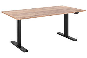 Стіл комп'ютерний 2E CE150WOLD-MOTORIZED, регулювання висоти, електропривід 220В, 62/128x150х75cм, Wood Old Baumar - Порадуй Себе