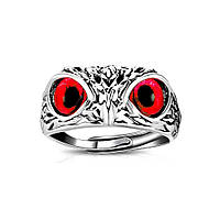 Красивое кольцо в стиле совы с красными глазами (NR0045_3)