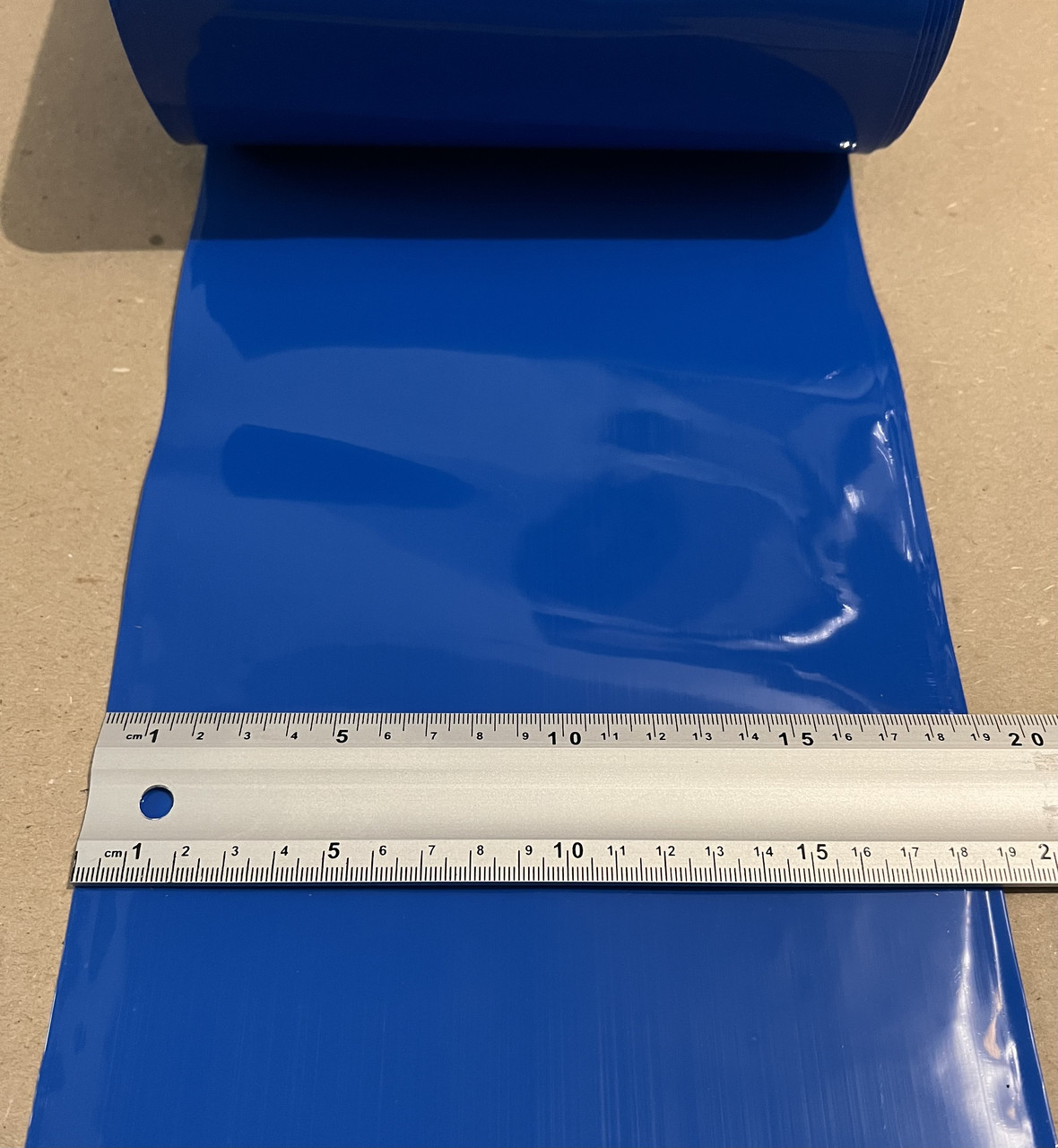 Термоусадка синя ширина 190 мм для збирання акумуляторів, ціна за 1 метр, фото 1