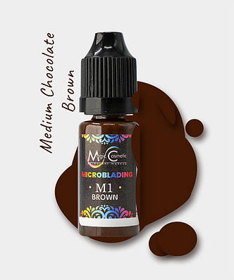 Пігмент для татуажу брів Magic Cosmetic Brown M1, 10 мл, фото 1