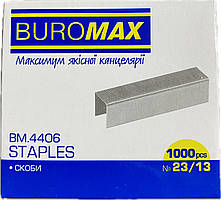 Скоби Вuromax №23/13 люкс 1000 шт 4406