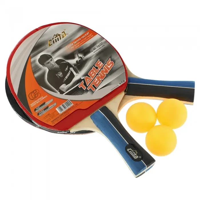 Ракетки набір для настільного тенісу CIMA CM-600 (2 ракетки 3 кульки), фото 1