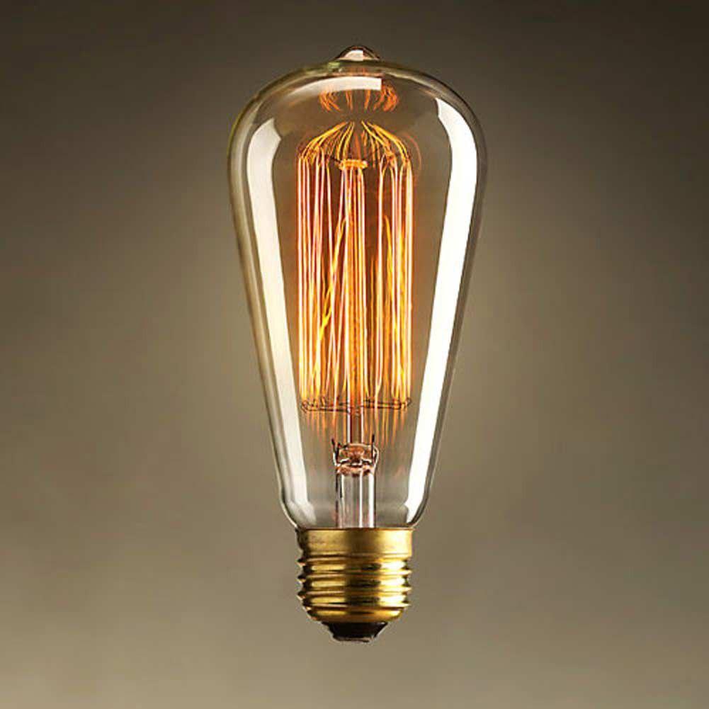 Лампа Едісона E27 ST64-A 40W 2700K Amber/ Вінтажна Лампа, фото 1