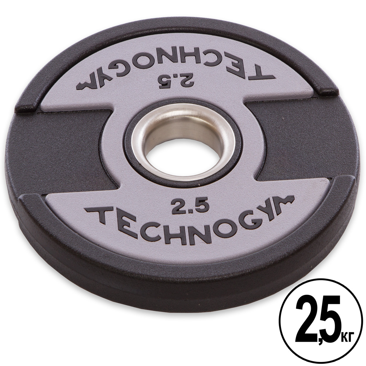 Диски (диски) поліуретанові з хватом TECHNOGYM TG-1837-2_5 51 мм (1 шт. х 2.5 кг)